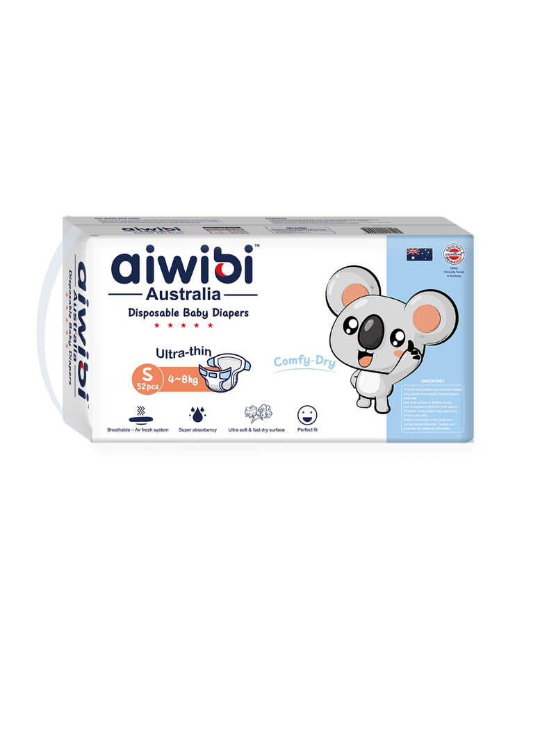 Aiwibi Comfy-Dry Մանկական Տակդիրներ S 4-8կգ 52հատ